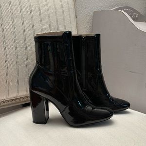 Black Patent Booties